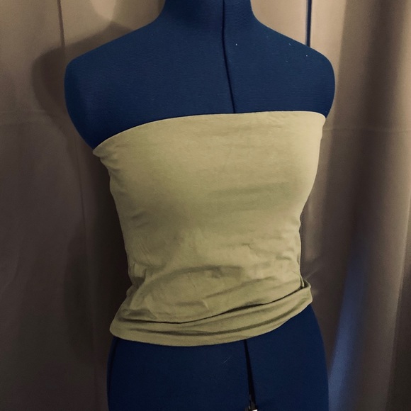 olive green tube-top - Picture 3 of 4